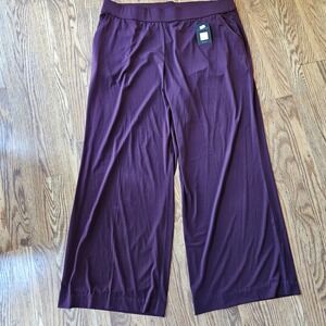 Lane Bryant Pants Women's 18/20 Simply Chic Collection Purple Wide Leg Stretch